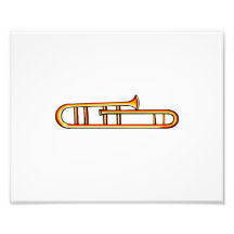 Simple trombone no valves graphic image design photograph