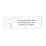 Simple Wedding Heart Return Address Label Stickers