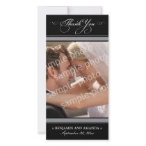 Simple Wedding Thank You Photocard (black)