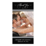 Simple Wedding Thank You Photocard (black) Photo Card