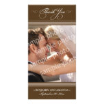 Simple Wedding Thank You Photocard (chocolate) Photo Card Template