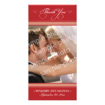 Simple Wedding Thank You Photocard (cranberry) Photo Card Template