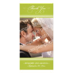 Simple Wedding Thank You Photocard (lime) Personalized Photo Card