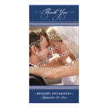 Simple Wedding Thank You Photocard (navy) Customized Photo Card