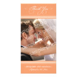 Simple Wedding Thank You Photocard (tangerine) Photo Card