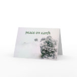Simple Winter Pine in Snow - Christmas & Holidays Greeting Cards