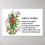 Simple Words Love Poem_Romantic Gift Art Poster