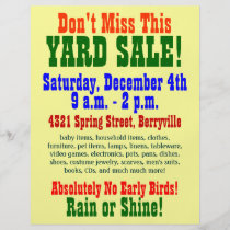 Simple Yard Sale Flyer flyers