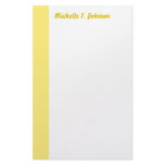 simple yellow border stationery