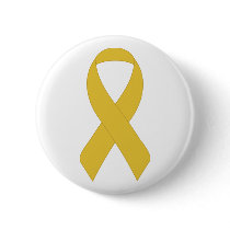Simple Yellow Ribbon Pinback Buttons