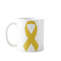 Simple Yellow Ribbon Mugs