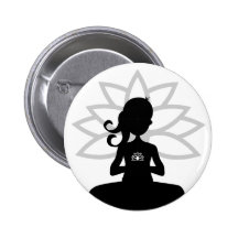 Simple Yoga Silhouette Button