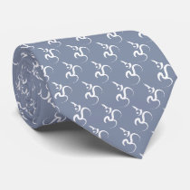 Simple Zen Yoga Om Calligraphy Silhouette Tie