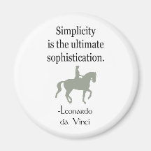 Simplicity Quote With Dressage Horse Refrigerator Magnet