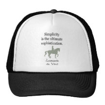 Simplicity Quote With Dressage Horse Mesh Hats