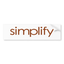 Simplify Bumper Stickers