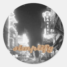 Simplify Round Stickers