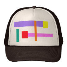 Simplistic Minimal Design Pink Trucker Hats