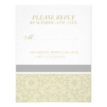 Simply Chic RSVP Card (Beige) Custom Invites