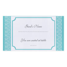 Simply Classic Damask Wedding Placecard Business Cards