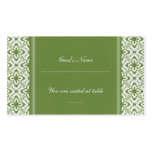 Simply Dazzling Damask Wedding Place Card Business Cards