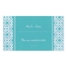 Simply Dazzling Damask Wedding Place Card Business Card