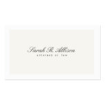 Simply Elegant Attorney Off White Business Card