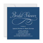 Simply Elegant Bridal Shower Invitation Navy