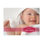 Simply Elegant (cranberry) Baby Birth Announcement