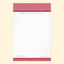 Simply Elegant Custom Designer Crimson Stationery stationery