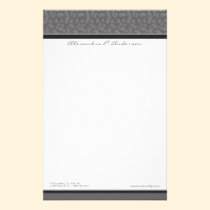 Simply Elegant Custom Designer Ebony Stationery stationery