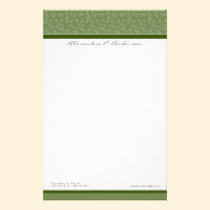 Simply Elegant Custom Designer Fern Stationery stationery