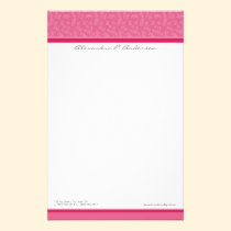 Simply Elegant Custom Designer Fuschia Stationery stationery