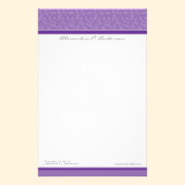 Simply Elegant Custom Designer Lavender Stationery stationery