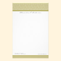 Simply Elegant Custom Designer Olive Stationery stationery