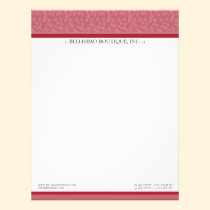 Simply Elegant Designer Custom Crimson Letterhead letterhead