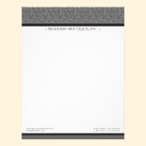 Simply Elegant Designer Custom Ebony Letterhead letterhead