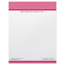 Simply Elegant Designer Custom Fuschia Letterhead