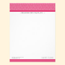 Simply Elegant Designer Custom Fuschia Letterhead letterhead