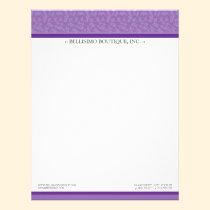 Simply Elegant Designer Custom Lilac Letterhead letterhead
