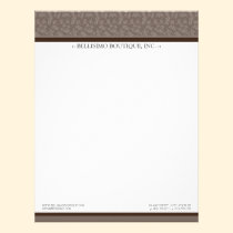 Simply Elegant Designer Custom Sepia Letterhead letterhead