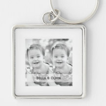 Simply Elegant Photo Keychain