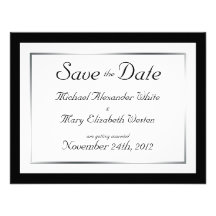 Simply Elegant - Save the Date Announcements