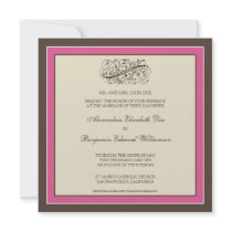 Simply Elegant Wedding Invitation (fuschia)
