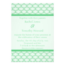 Simply Glamourous Wedding Invite, Kelly Green