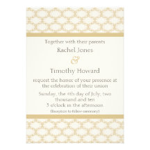 Simply Glamourous Wedding Invite, Latte
