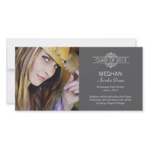 Simply Gorgeous Graduation Announcement Custom Photo Card