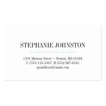 Simply high fashion blue stripe personal calling business cards