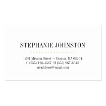 Simply high fashion green stripe personal calling business cards