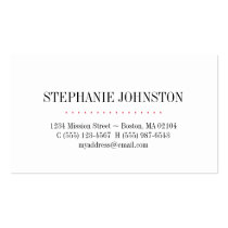 Simply high fashion red stripe personal calling business cards